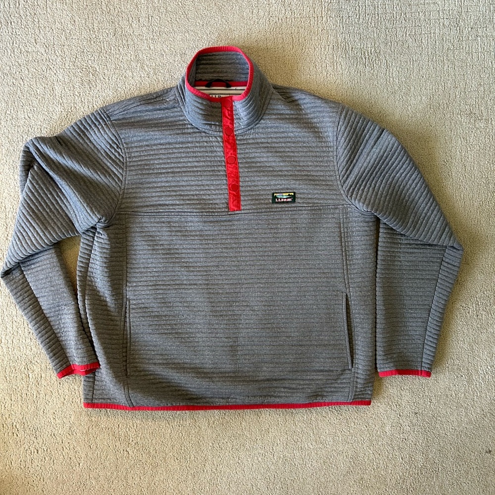 Men’s LL bean airlight knit pullover size XL quilted